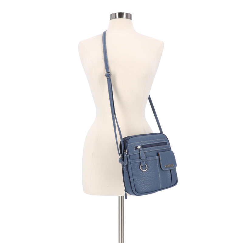 MultiSac Purse Women's Black Adjustable Single Strap Zippy Crossbody Bag NWT
