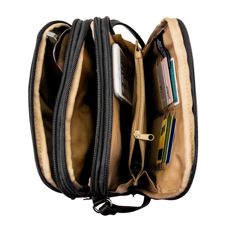 Zippy Triple Compartment Crossbody Bag