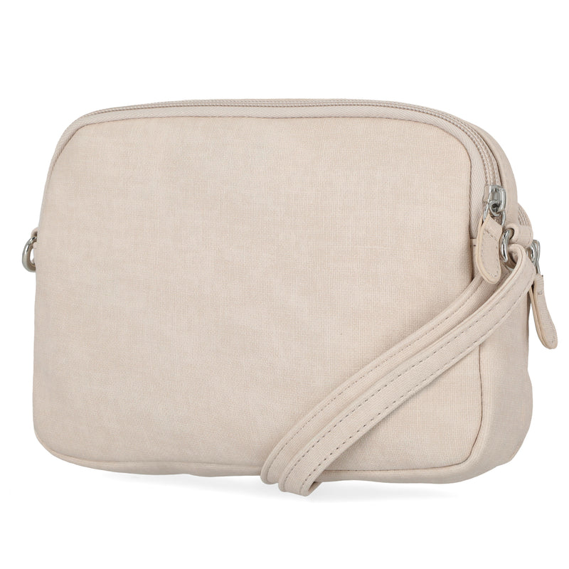 Mini Dynamic Crossbody Bag - Women's Crossbody Bags - MultiSac Handbags - Organizer Bags - Multiple Pockets -  cream