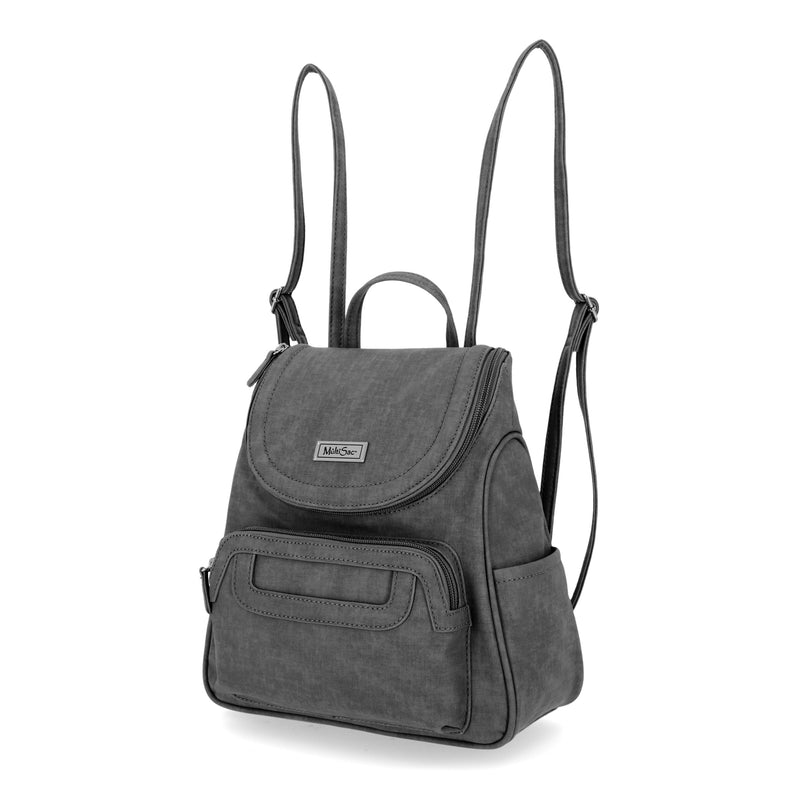 Major Backpack - Women's Backpacks - Organizer Backpacks - Vegan Leather Backpacks - Multiple Pockets and Compartments -  black heirloom