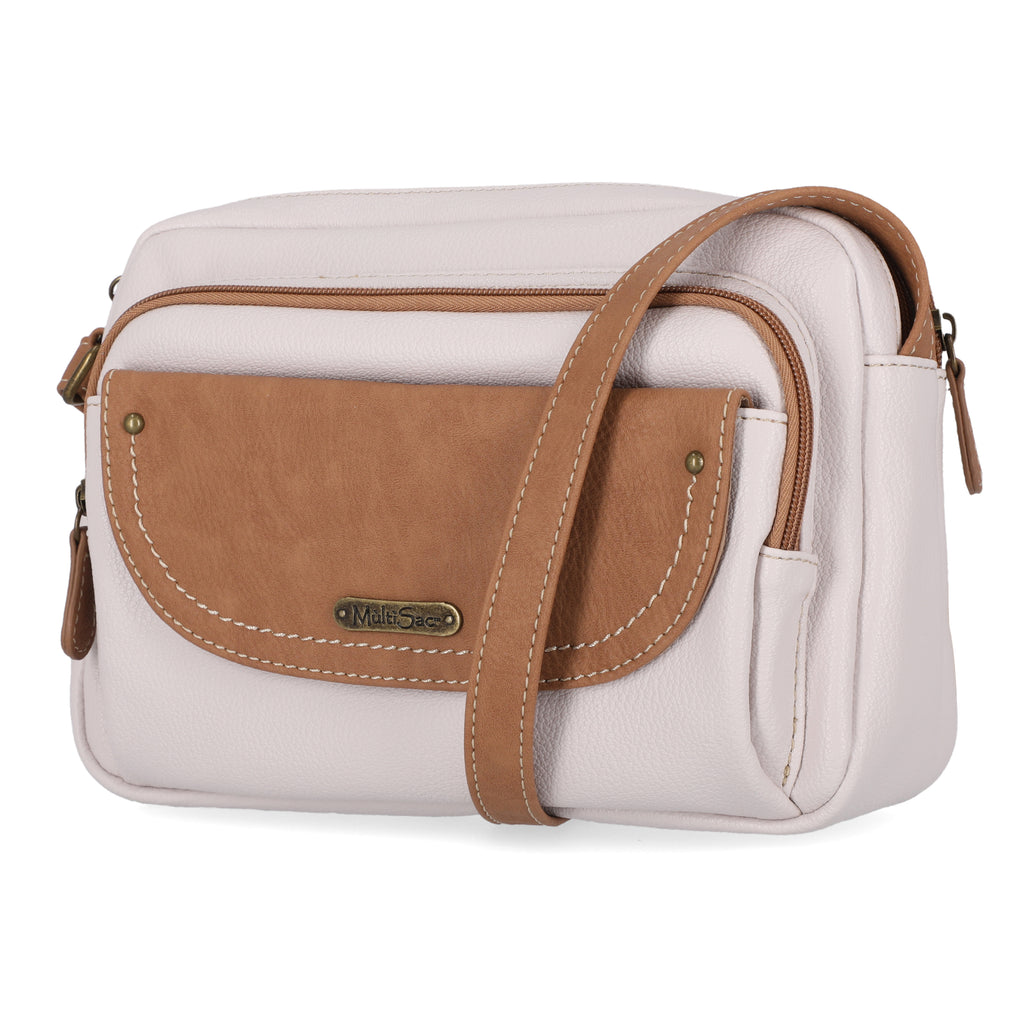 MultiSac, Bags, Multisac Handbagbackpack In Tan Pu Leatherx12 With 8  Pockets