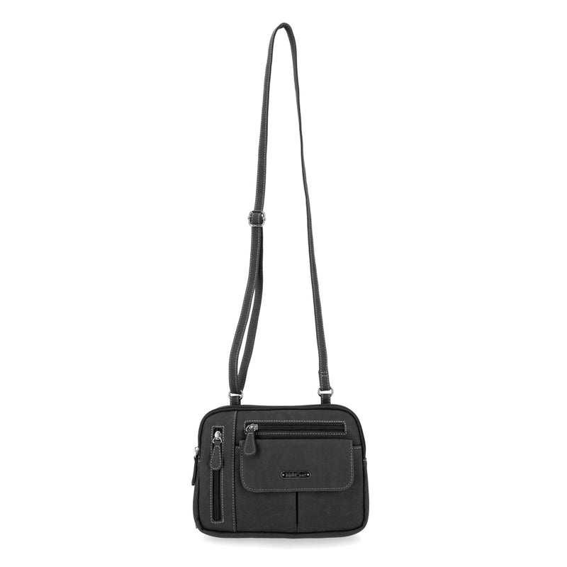 MultiSac Purse Women's Black Adjustable Single Strap Zippy Crossbody  Bag NWT